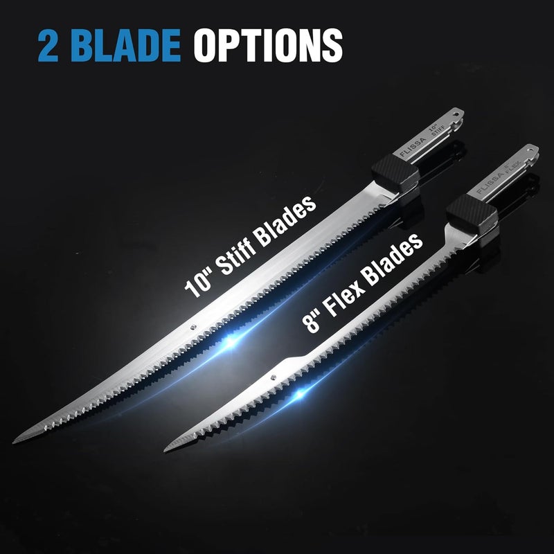 FLISSA Replacement 8" Flex Blade for Electric Fillet Knife in Polished Stainless Steel, Premium Razor Sharp Blade with Reciprocating Construction for Fishing, Filleting, and Cutting - Image 4